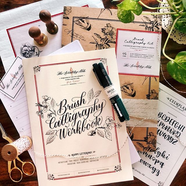 Updated Brush Calligraphy Kits are back in stock ✨
A redesigned version with more inclusions and better details. I&rsquo;m so proud of how they came out! (PS: launch offer 33% off ✌🏽) Your kit contains: a comprehensive workbook with 24 pgs full of 
