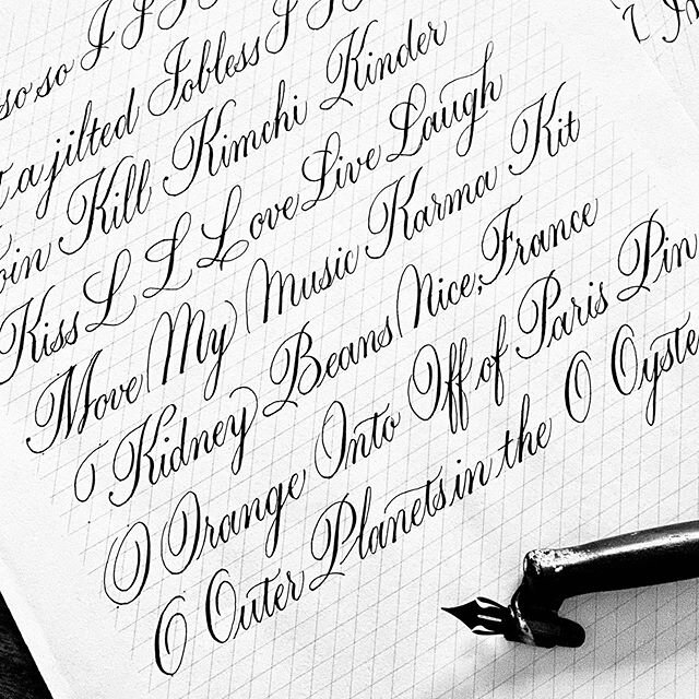 Trying to not run away from majuscules. #copperplate #calligraphy #pointedpen