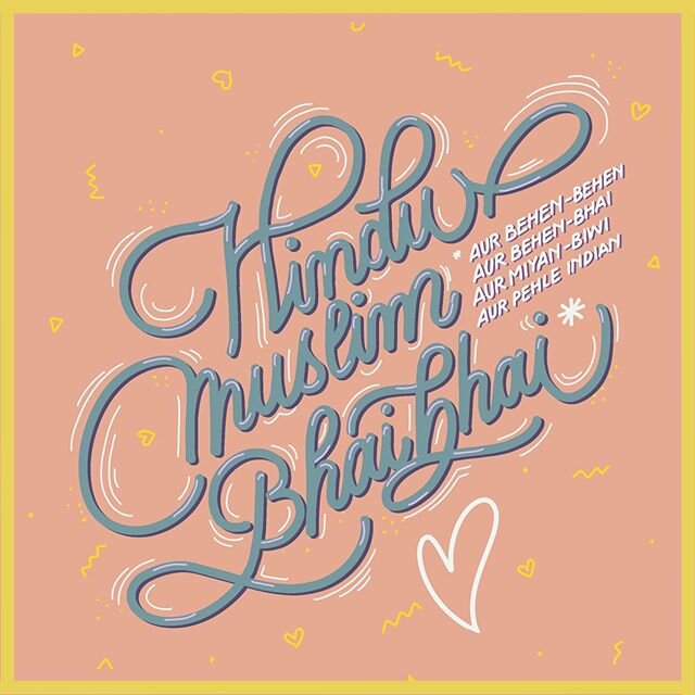It&rsquo;s time to go back to the cliched basics that we seem to have forgotten. My fellow Indian calligraphers, if you stand in solidarity against religious discrimination in laws and in our hearts, use your pen, use your art 💜